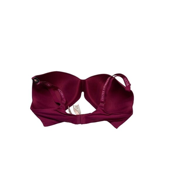 NWT Victoria Secret T Shirt Lightly Lined Wireless Bra Maroon Red Size 36DD - Picture 2 of 8